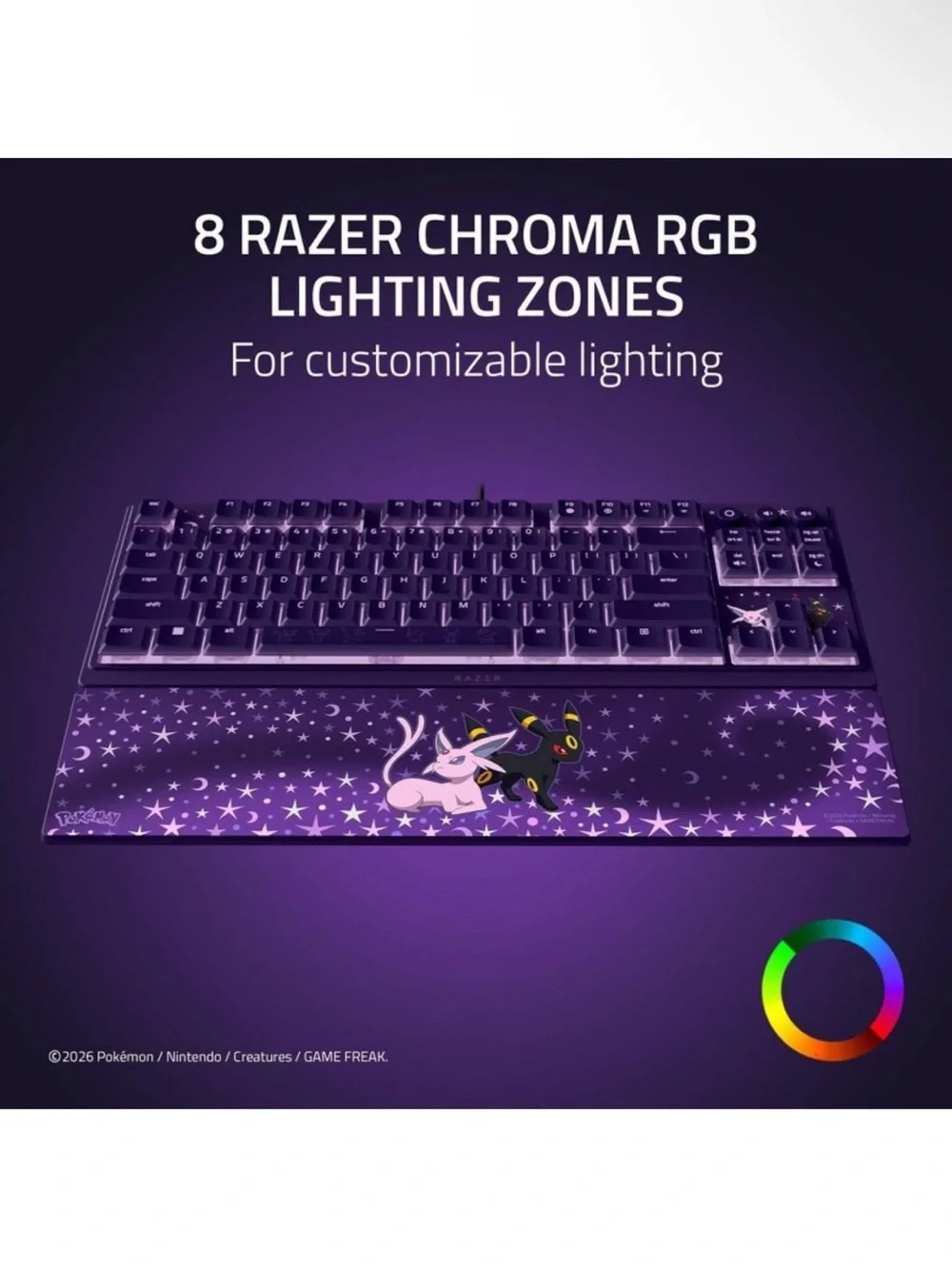 Razer Ornata V3 Tenkeyless Espeon Umbreon Edition